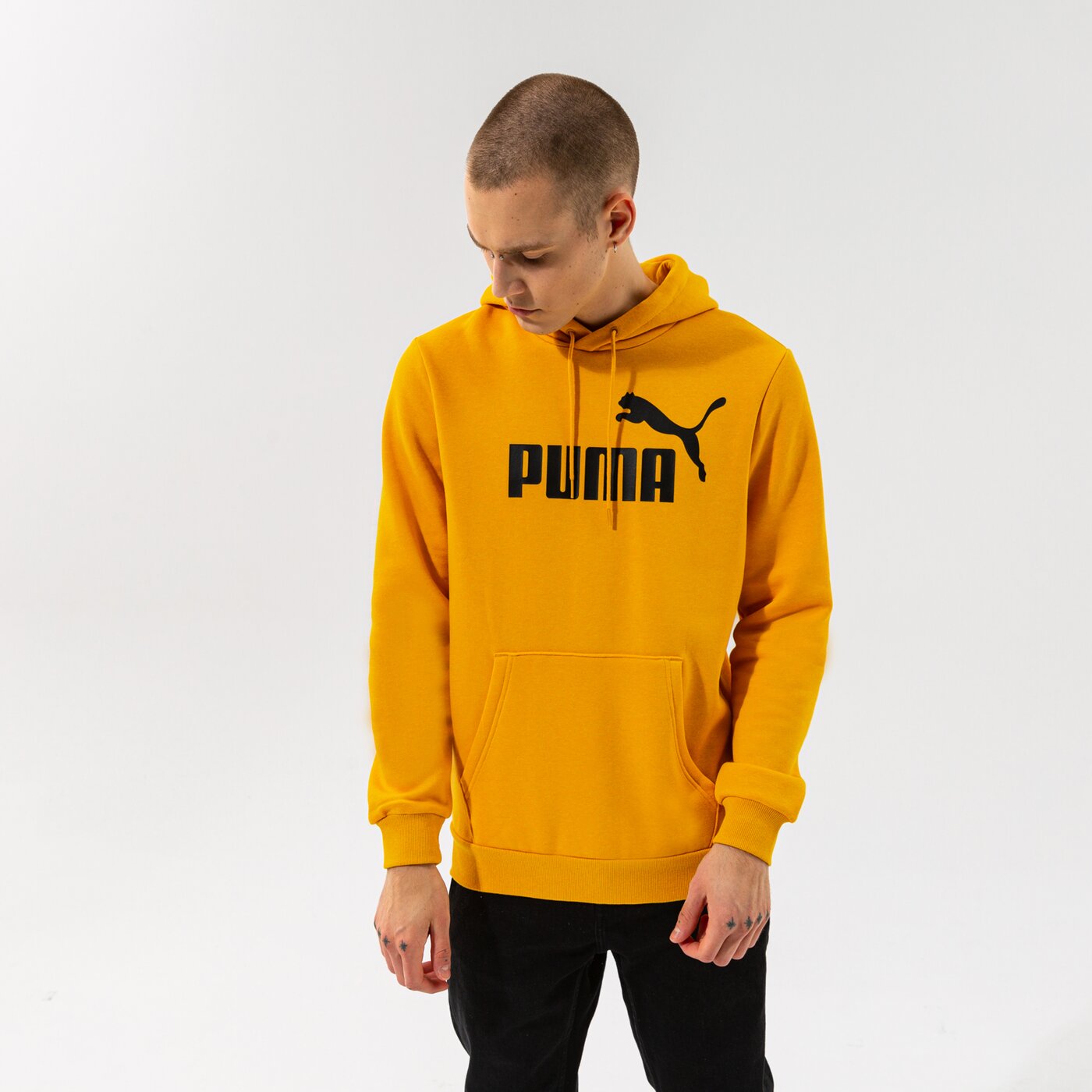 Мъжки суичър PUMA СУИТЧЪР С КАЧУЛКА ESS HEATHER HOODIE FL - MINERAL YELLO 58673937 цвят жълт