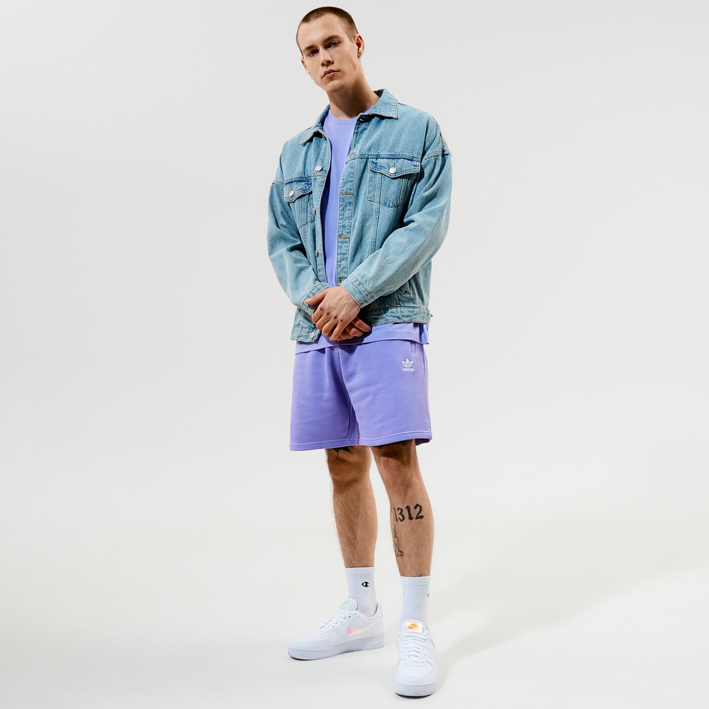 Мъжка тениска ADIDAS ТЕНИСКА ESSENTIAL TEE gn3402 цвят виолетов