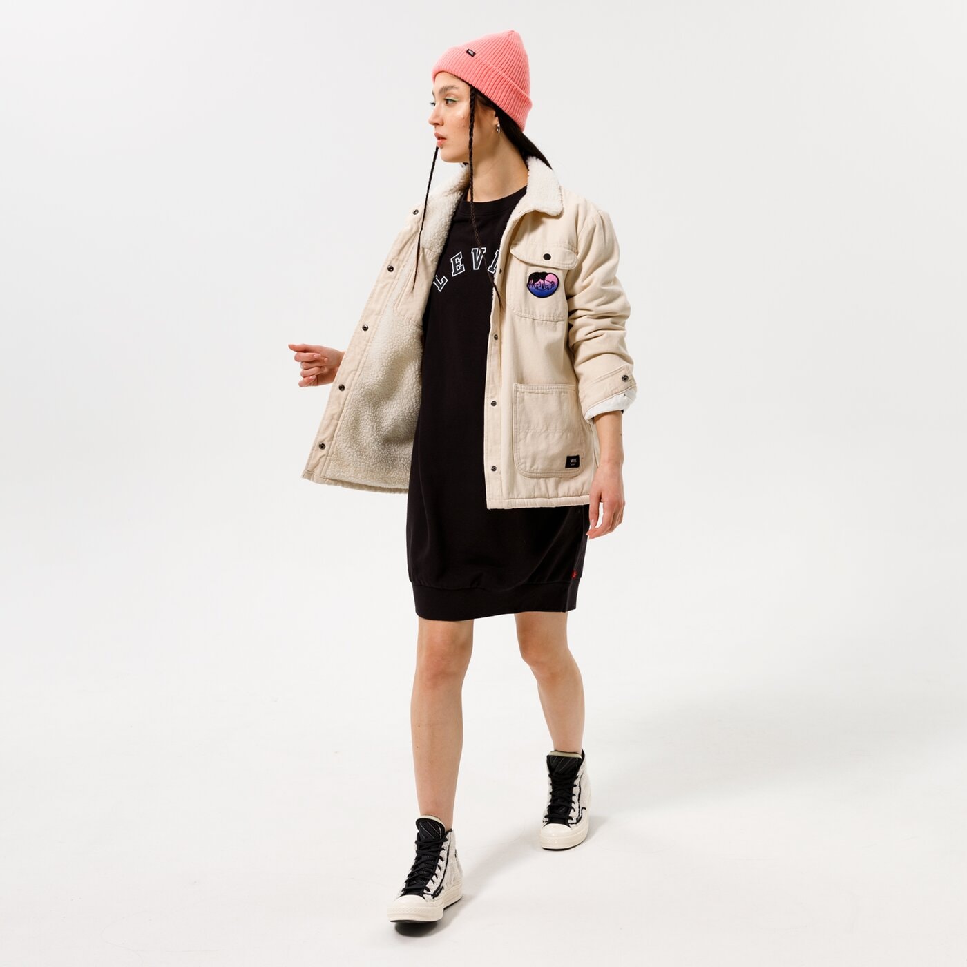 Дамски LEVI'S РОКЛЯ YUNA SWEATSHIRT АНЦУГS a0834-0003 цвят черен