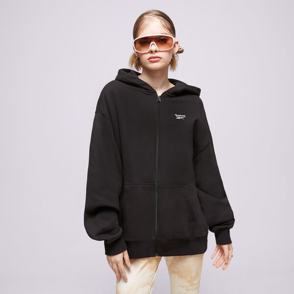 Дамски суичър REEBOK СУИТЧЪР С КАЧУЛКА CL AE LONG FZ HOODIE hs4717 цвят черен
