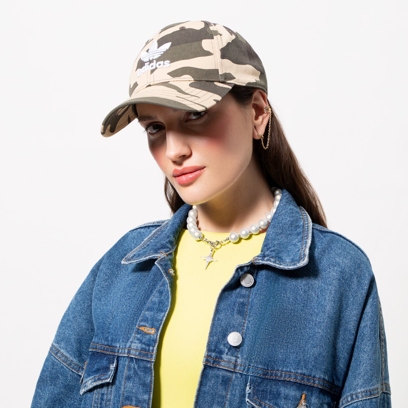 Мъжка шапка с козирка ADIDAS ШАПКА CAMO BALLCAP h46980 цвят многоцветен