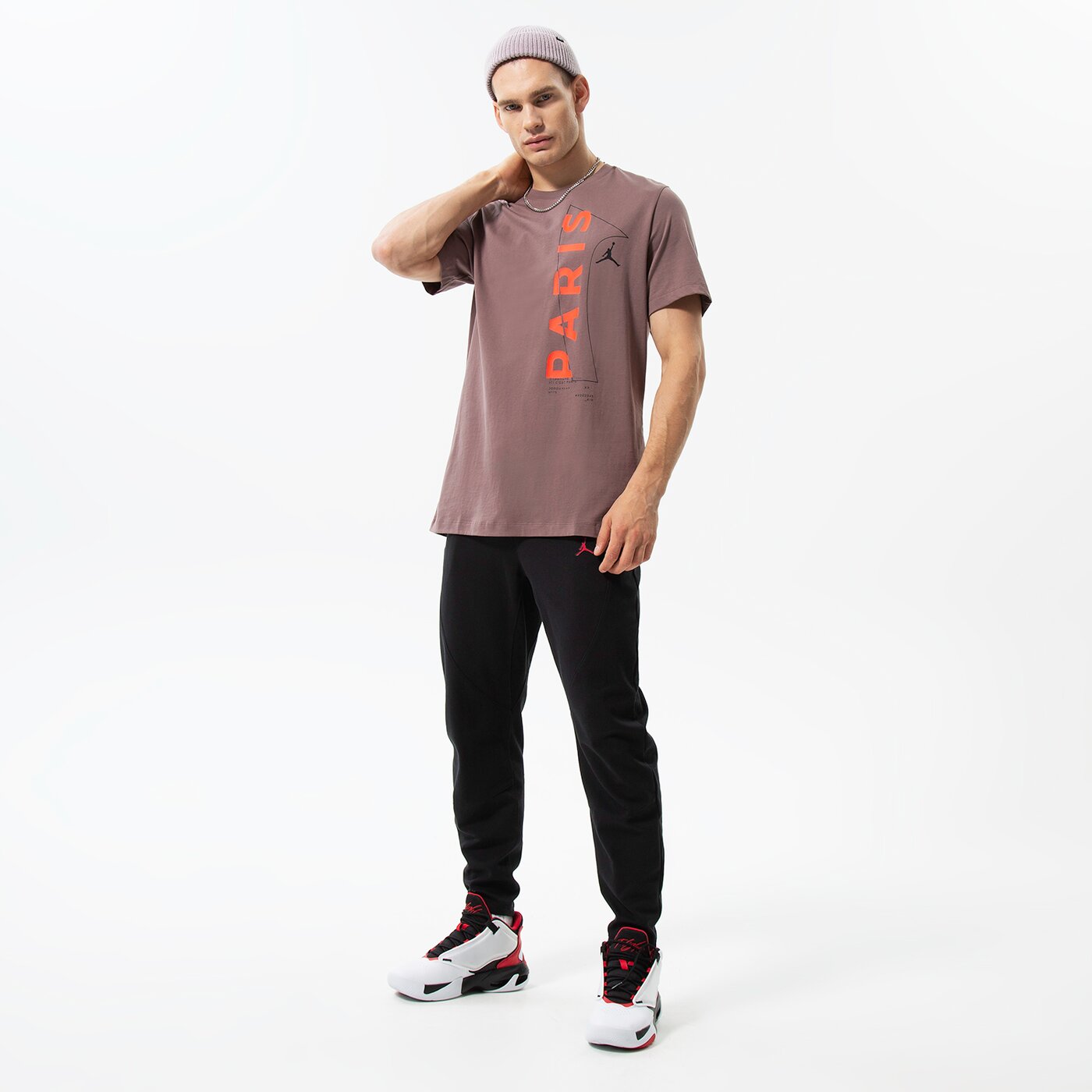 Мъжка тениска JORDAN ТЕНИСКА M J PSG WORDMARK TEE dm3092-291 цвят кафяв