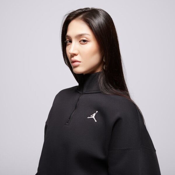 Дамски суичър JORDAN СУИТЧЪР СЪС ЗАКОПЧАВАНЕ W J BRK FLC QZ ТОП ih2391-010 цвят черен