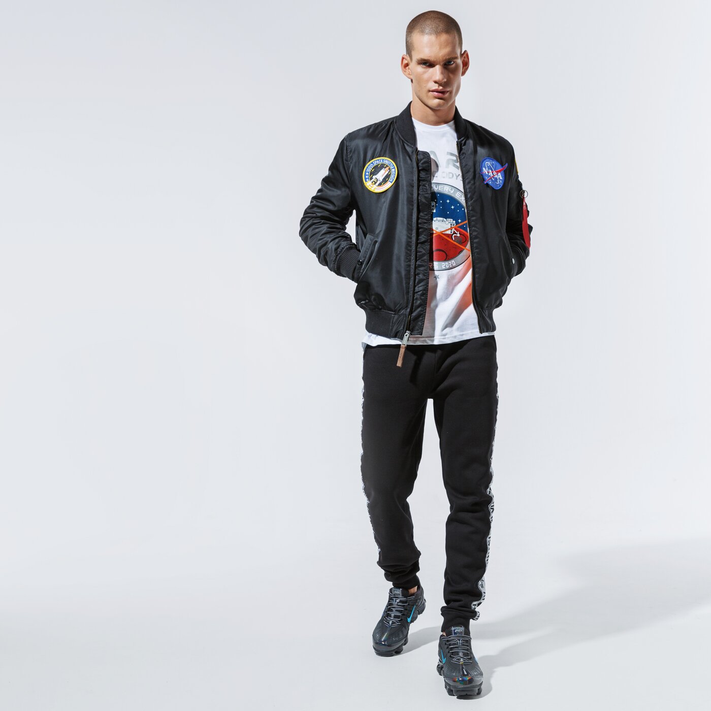Мъжка тениска ALPHA INDUSTRIES ТЕНИСКА MISSION TO MARS T 12653109 цвят бял