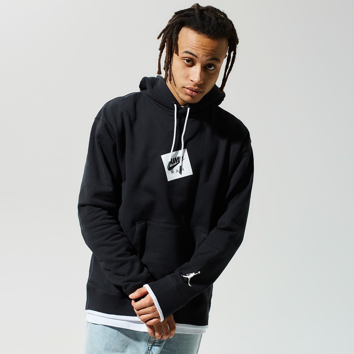Мъжки суичър JORDAN СУИТЧЪР С КАЧУЛКА JUMPMAN CLASSICS cv2244-010 цвят черен