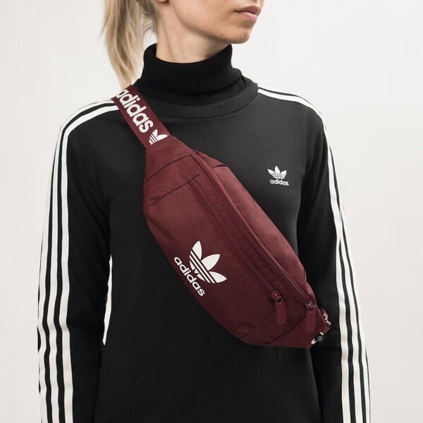 Дамска чанта за кръст ADIDAS ЧАНТА AC WAISTBAG ic8621 цвят бордо