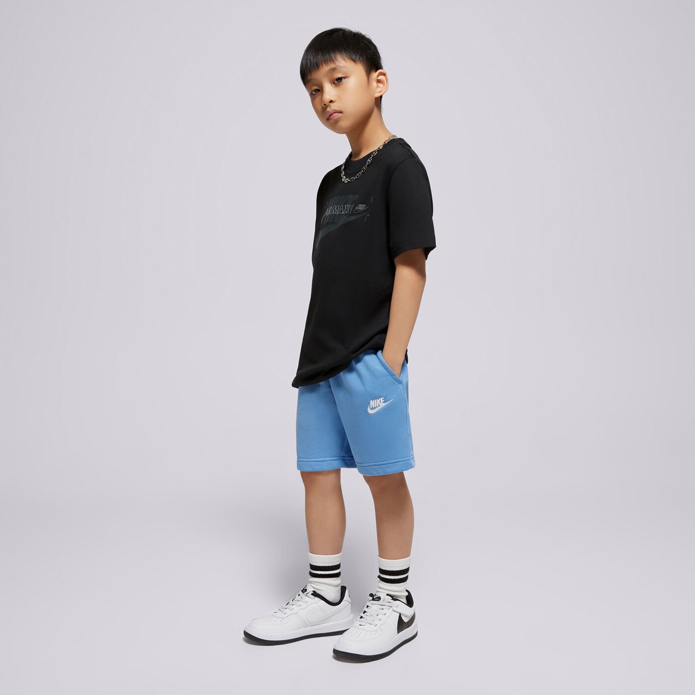  NIKE ШОРТИ K NSW CLUB FT SHORT LBR BOY fd3015-489 цвят черен