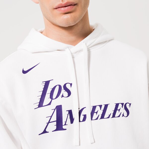 Мъжки суичър NIKE СУИТЧЪР С КАЧУЛКА LAL M NK FLC PO ESS CE NBA dn4727-100 цвят бял