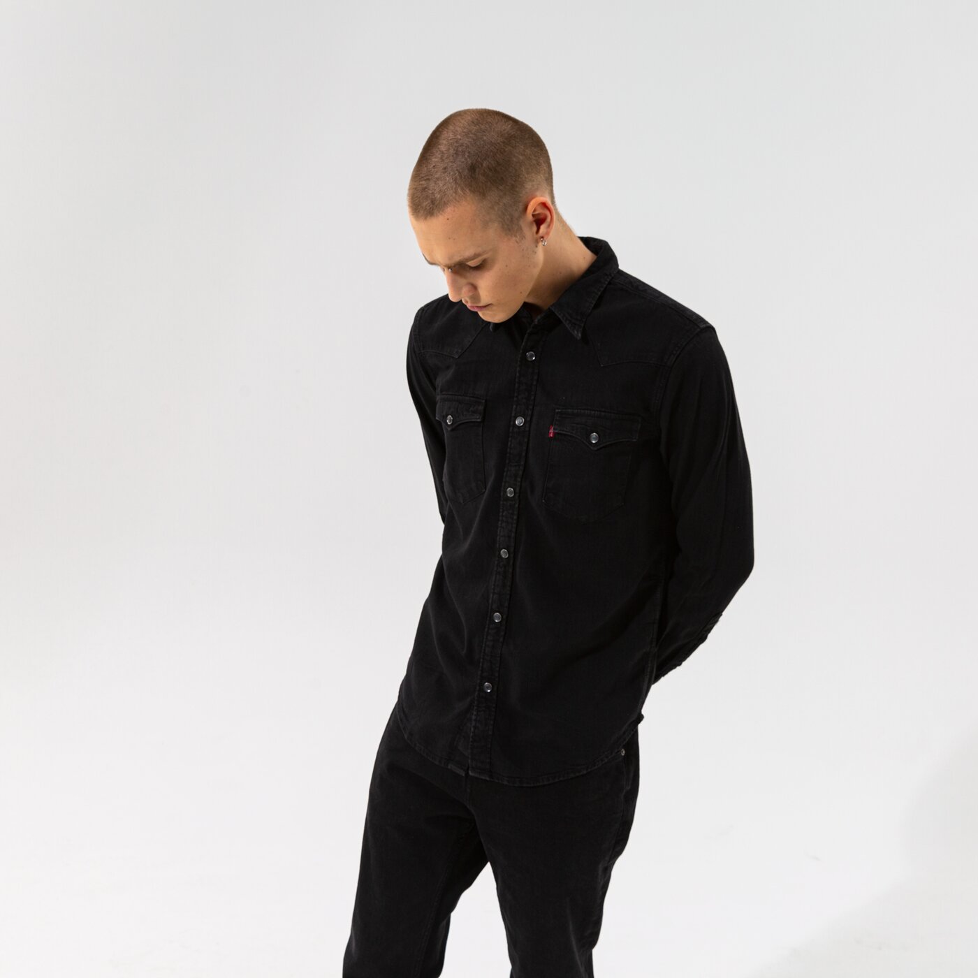 LEVI'S РИЗА BARSTOW WESTERN STANDARD 857440002 цвят черен