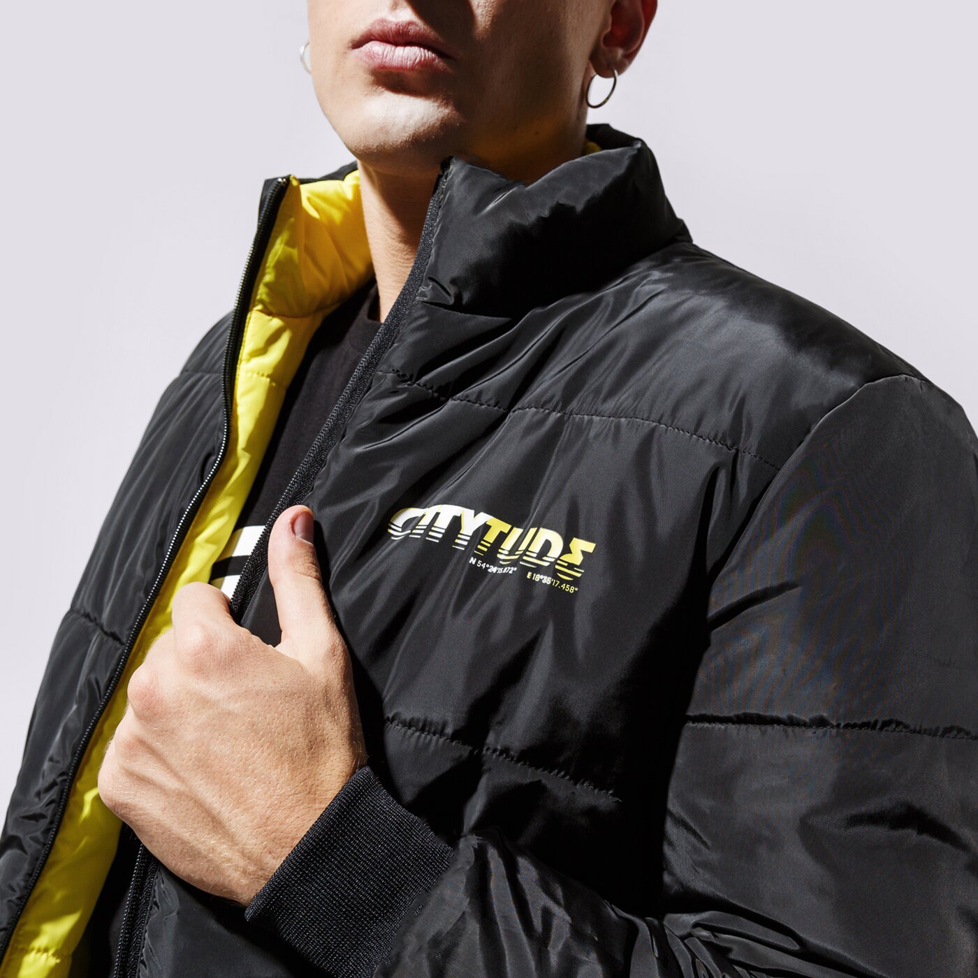 Мъжко зимно яке CONFRONT ЯКЕ ЗИМНО REVERS YLW JKT cf39kum33001 цвят черен