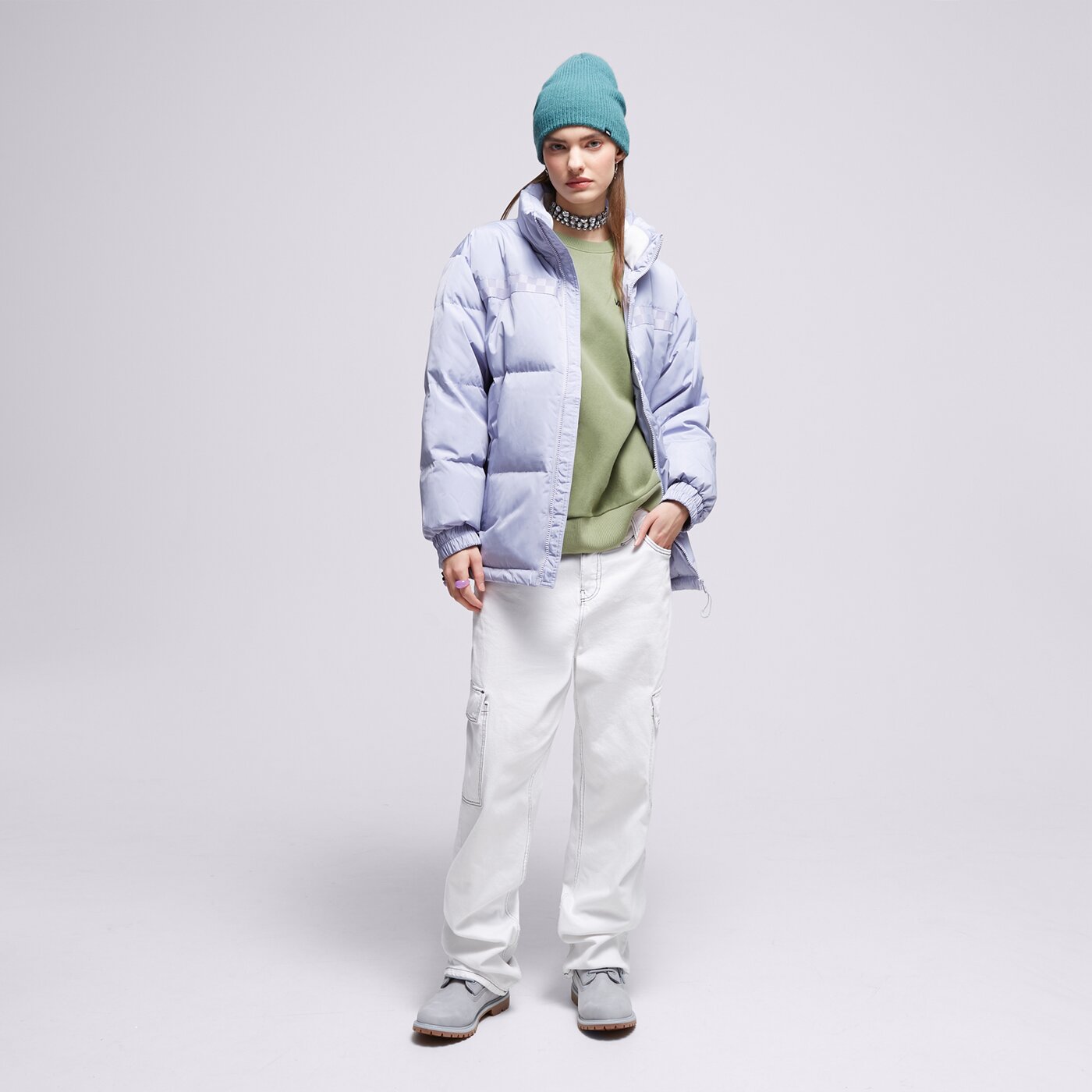 Дамски суичър VANS СУИТЧЪР COMFYCUSH ESSENTIAL CREW vn000a6czbf1 цвят зелен