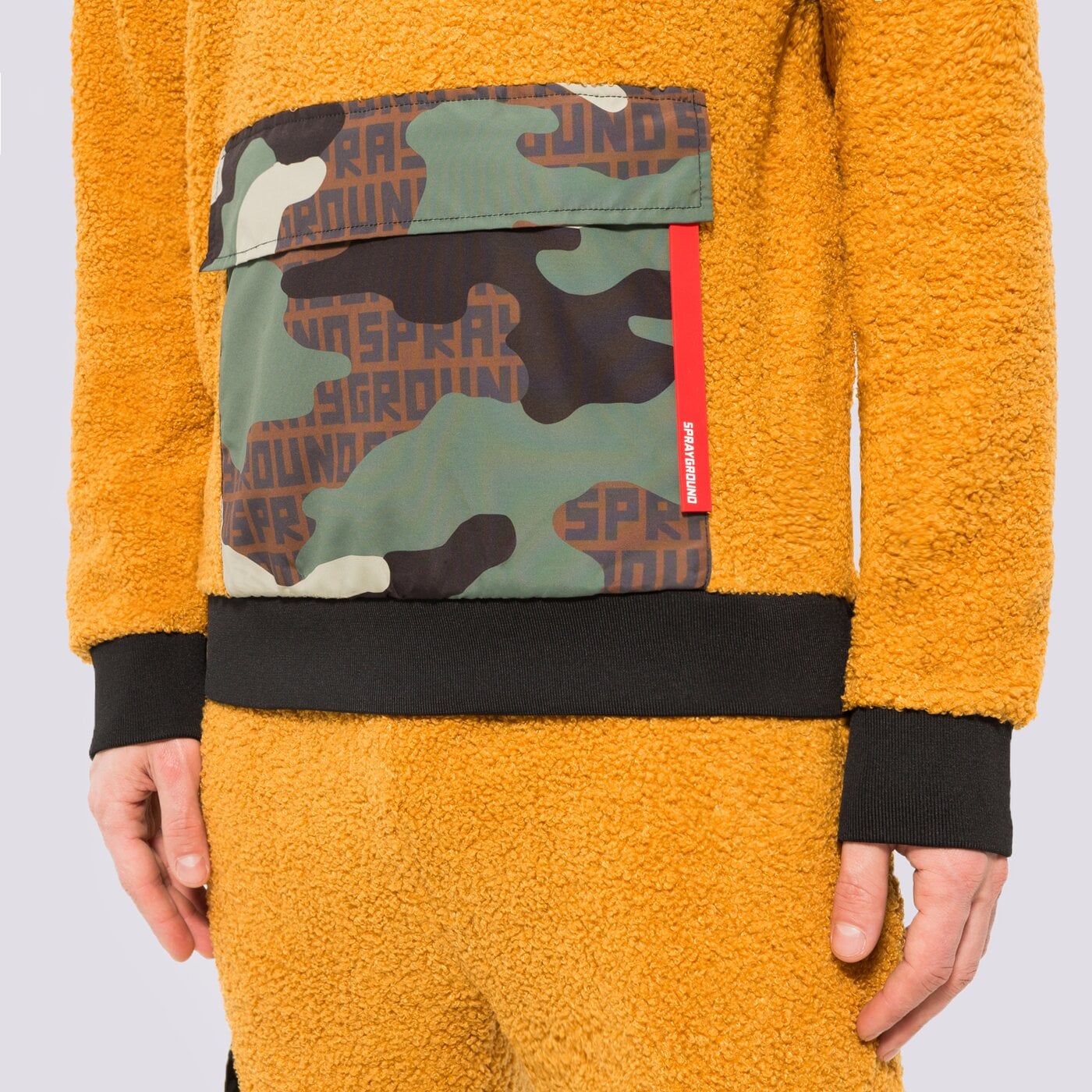 Мъжки суичър SPRAYGROUND СУИТЧЪР С КАЧУЛКА TEDDYCAMO POCKET sp268sand цвят многоцветен