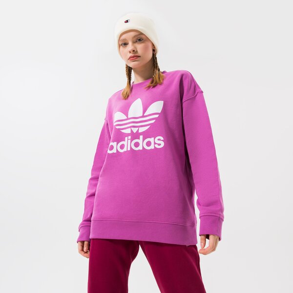 Дамски суичър ADIDAS СУИТЧЪР TRF CREW SWEAT hl6676 цвят виолетов