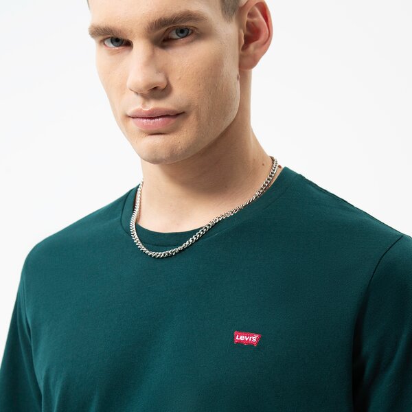 Мъжка тениска LEVI'S ТЕНИСКА SS ORIGINAL HM TEE 56605-0140 цвят зелен