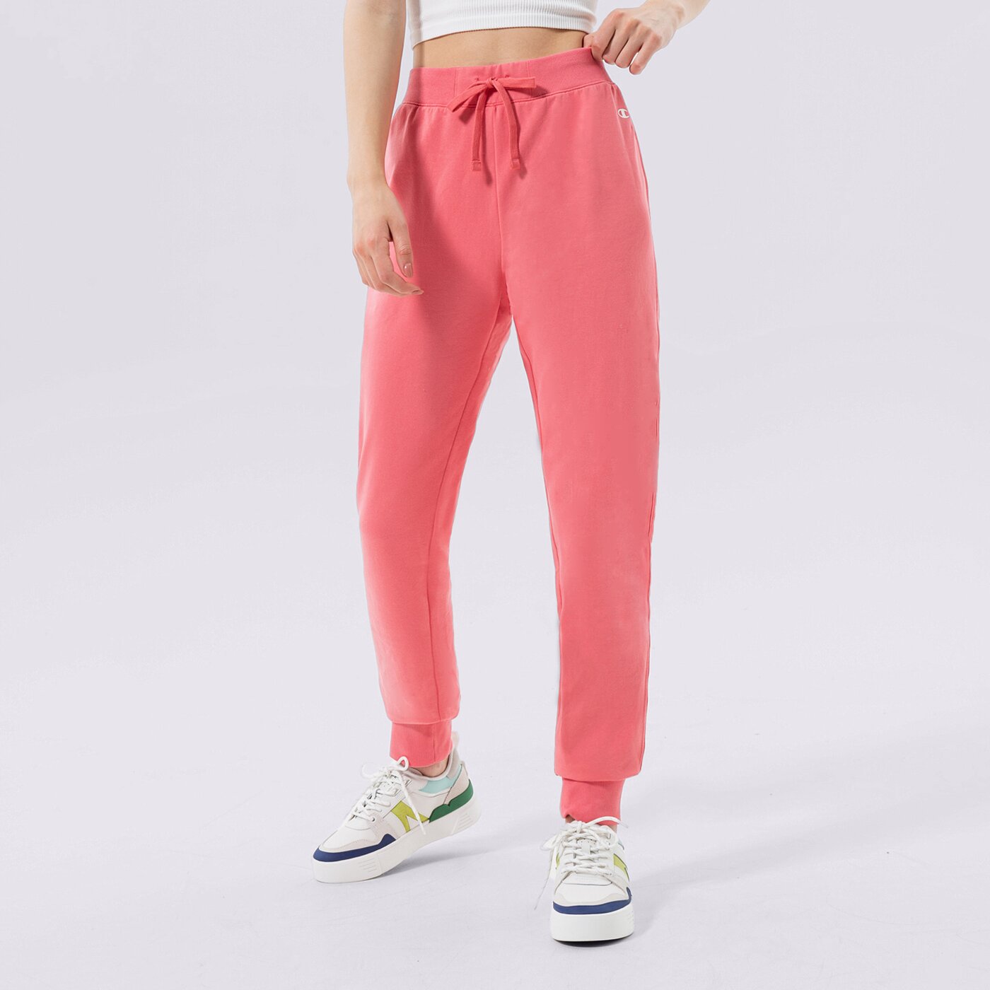 Дамски панталони CHAMPION ПАНТАЛОНИ RIB CUFF PANTS 115404ps171 цвят розов