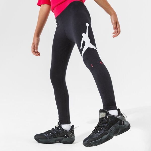 Детски панталони JORDAN КЛИН JUMPMAN BY NIKE LEGGING GIRL 45a762-023 цвят черен