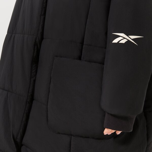 Дамско зимно яке REEBOK ЯКЕ ЗИМНО S PAD LONG JACKET BLACK hh7247 цвят черен