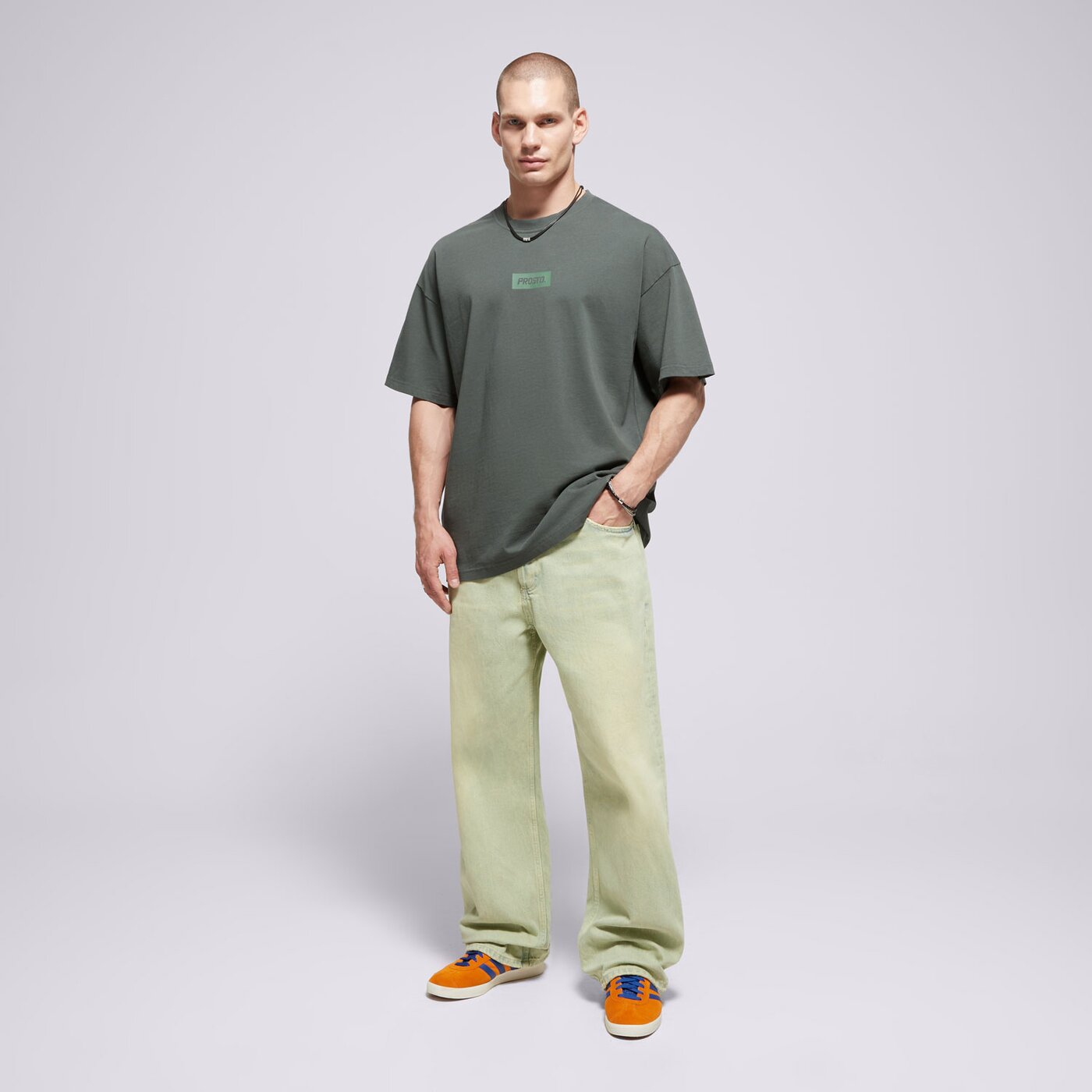 Мъжка тениска PROSTO  ТЕНИСКА BOX 2.0 kl251mtee1133 цвят зелен