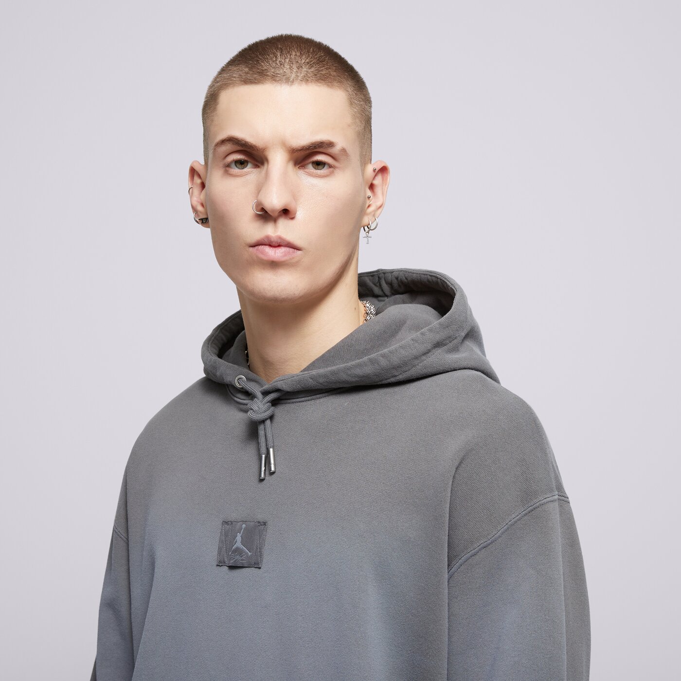 Мъжки суичър JORDAN СУИТЧЪР С КАЧУЛКА M J FLIGHT WASH FLC PO fv7249-068 цвят сив