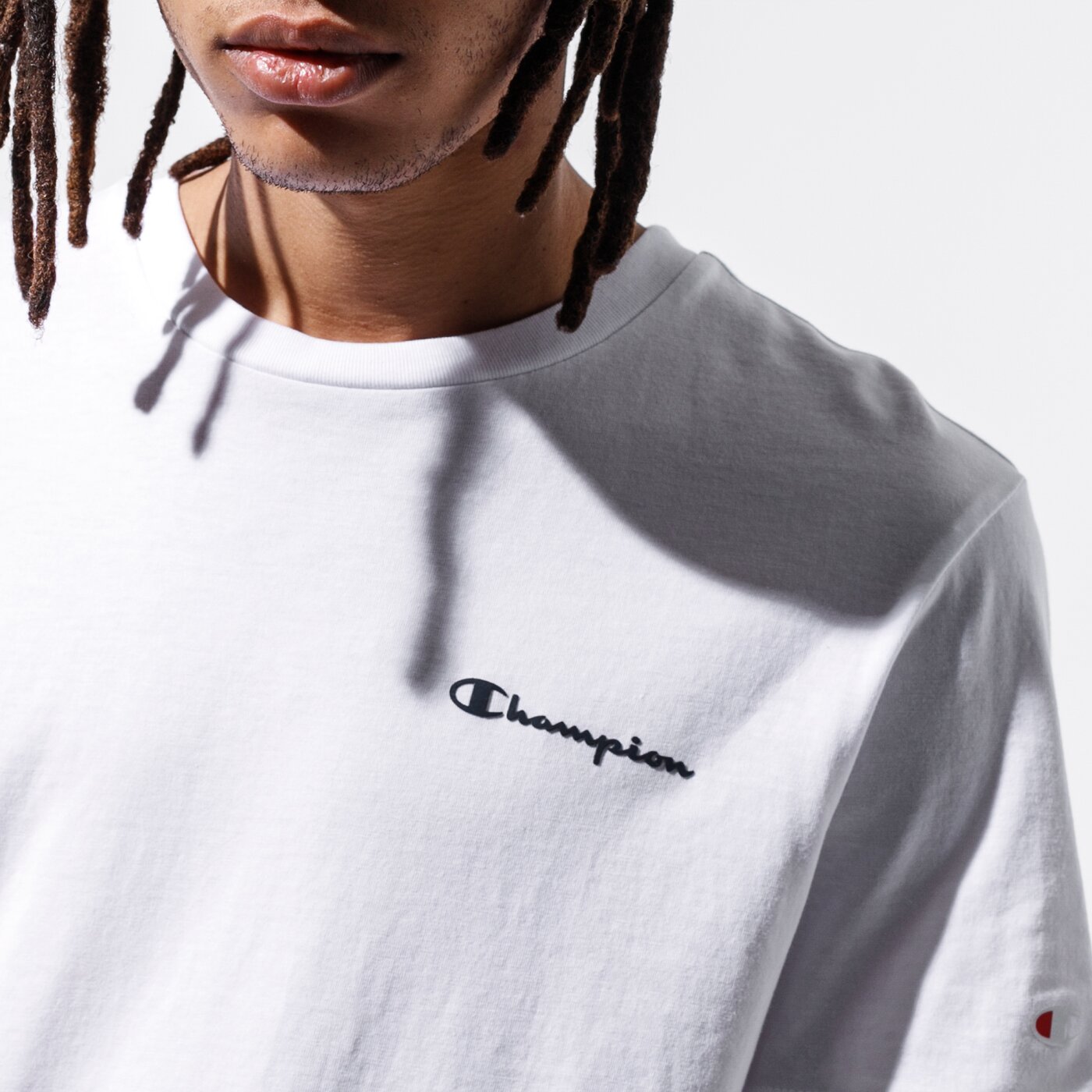 Мъжка тениска CHAMPION ТЕНИСКА BASIC TEE 214534ww001 цвят бял