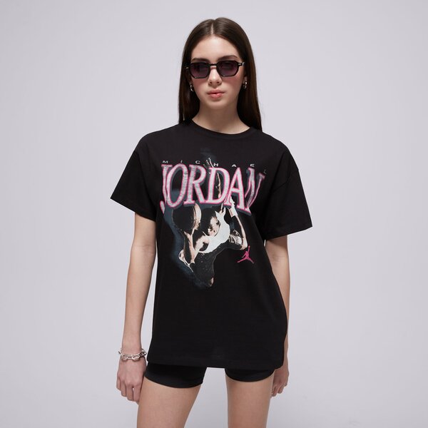 Детска тениска JORDAN ТЕНИСКА JDG MJ SOAR OVERSIZED TEE GIRL 45d922-023 цвят черен