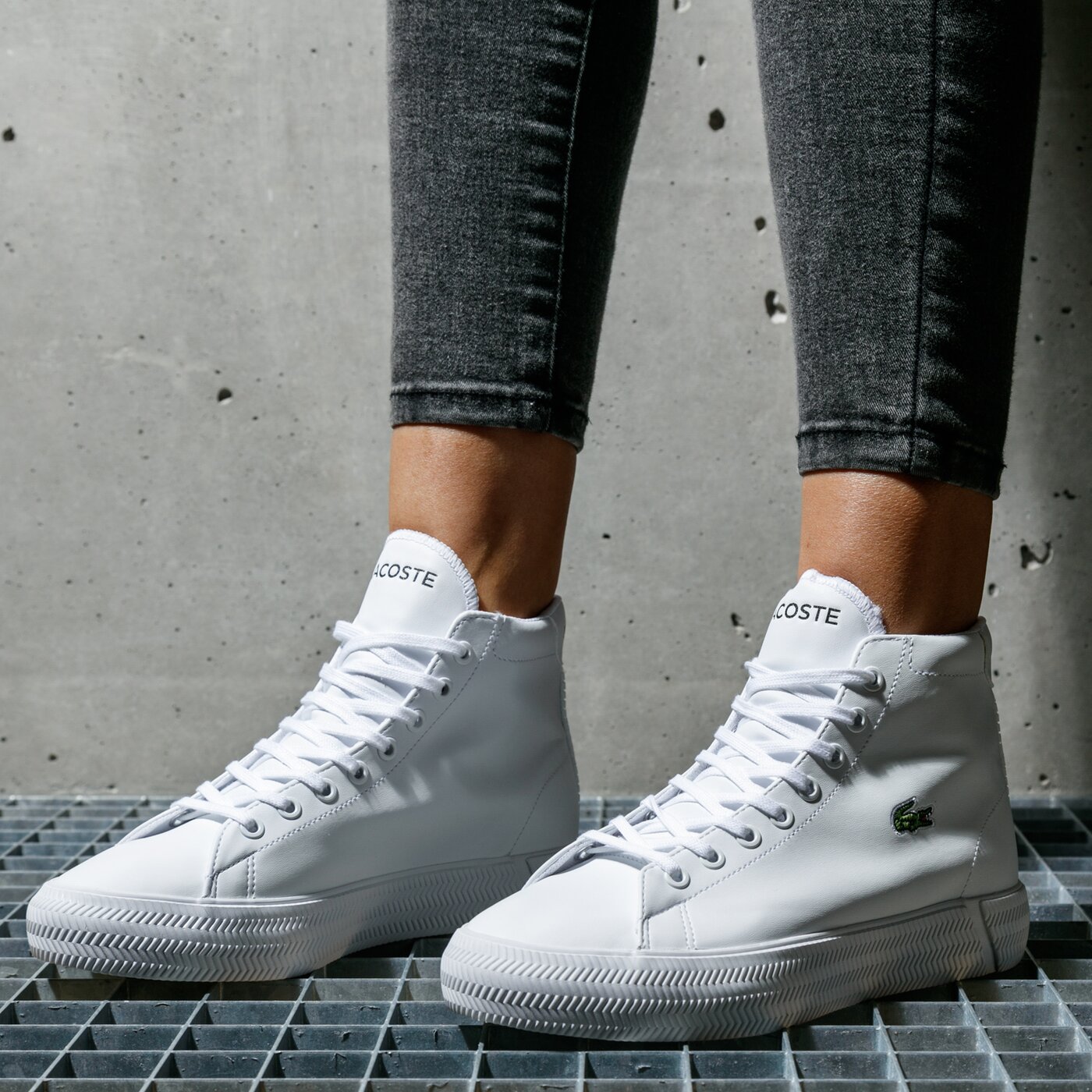 Детски маратонки LACOSTE GRIPSHOT MID 0120 2 CUJ 740cuj001021g цвят бял