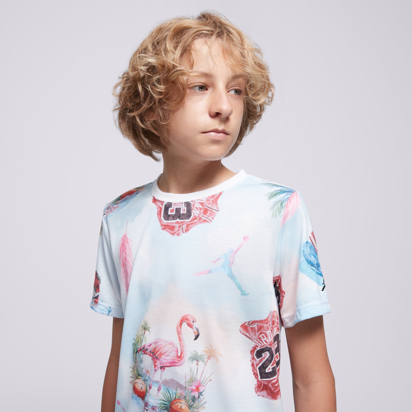 Детска тениска JORDAN ТЕНИСКА JDB JORDAN FLAMINGO AOP SS TEE BOY 95d844-001 цвят многоцветен