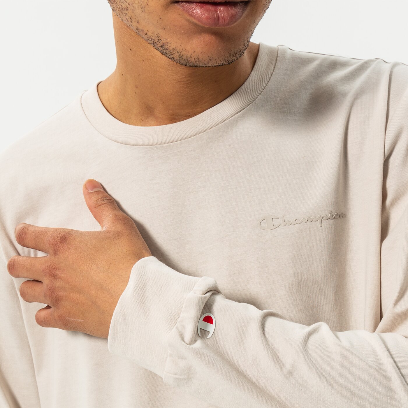 Мъжка тениска CHAMPION ТЕНИСКА LONG SLEEVE ТЕНИСКА 217162ms014 цвят кафяв