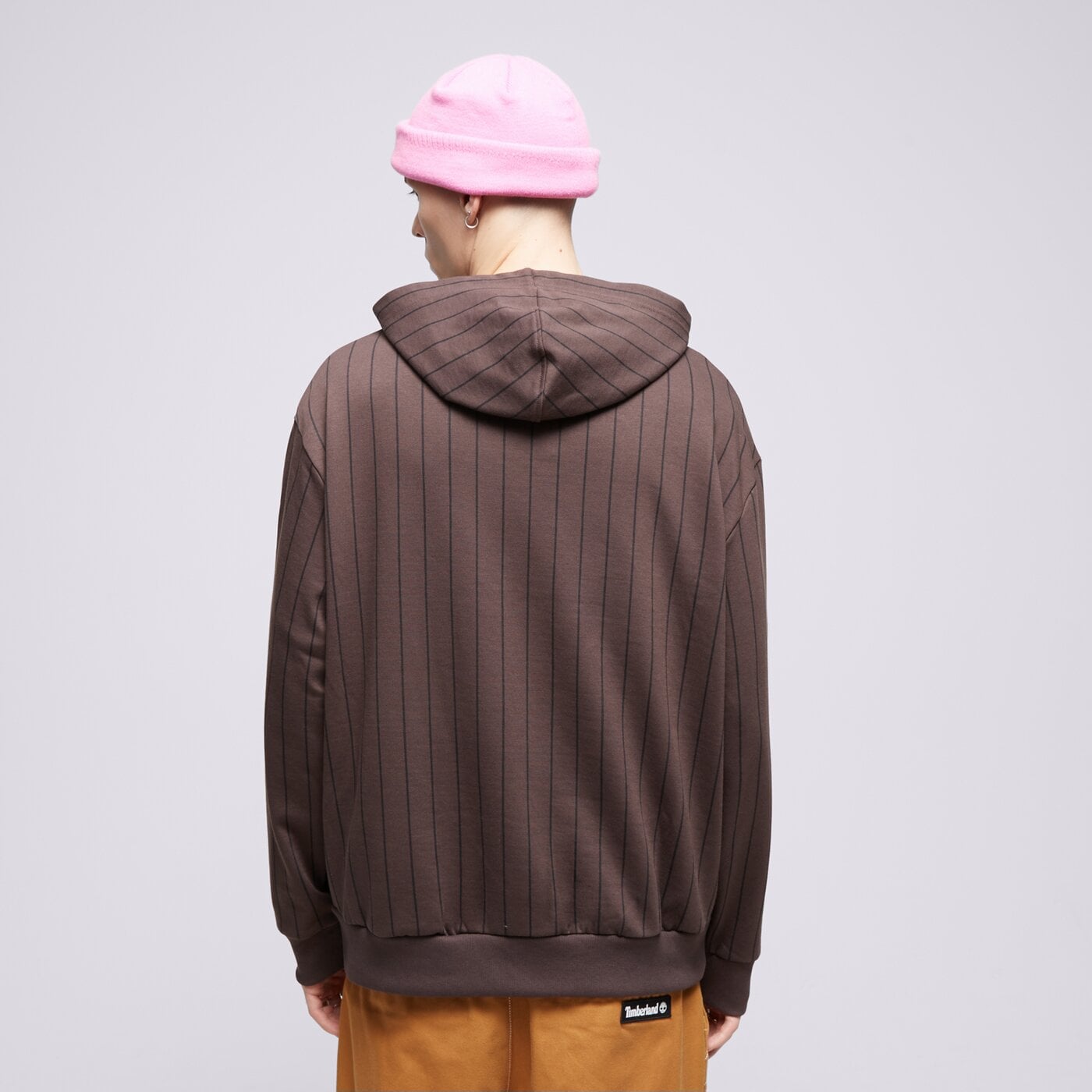 Мъжки суичър NEW ERA СУИТЧЪР С КАЧУЛКА NE PINSTRIPE OS 60424406 цвят кафяв