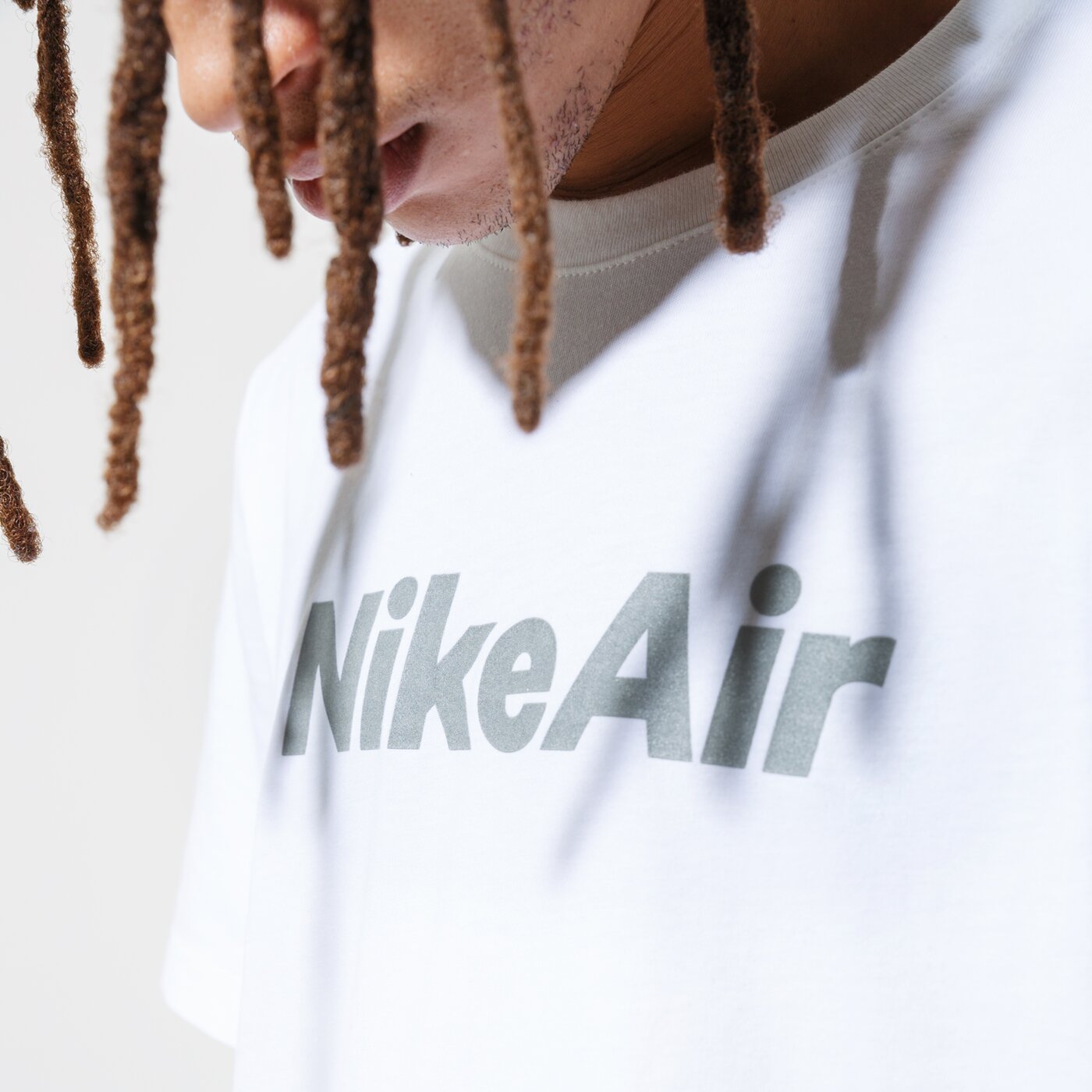 Мъжка тениска NIKE ТЕНИСКА M NSW SS TEE AIR HBR 1 cu7344-100 цвят бял