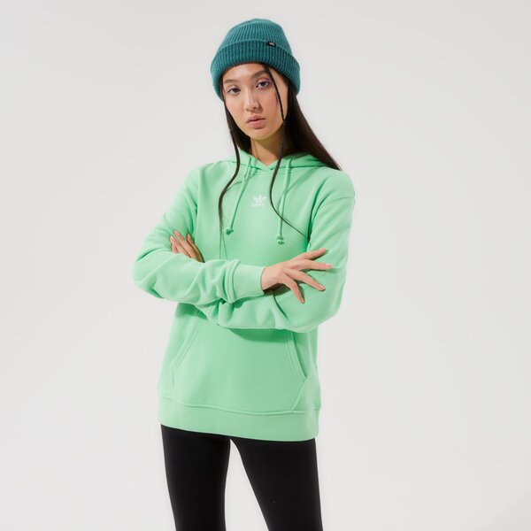 Дамски суичър ADIDAS СУИТЧЪР С КАЧУЛКА HOODIE h06622 цвят зелен