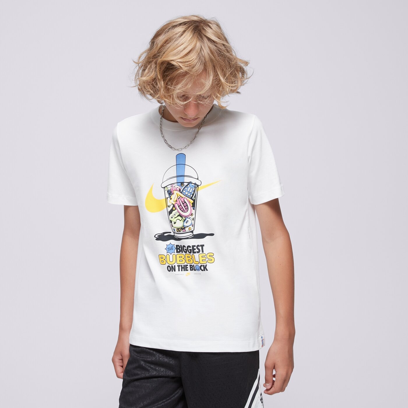 Детска тениска NIKE ТЕНИСКА K NSW TEE TD BOBA BOY hq3227-100 цвят син