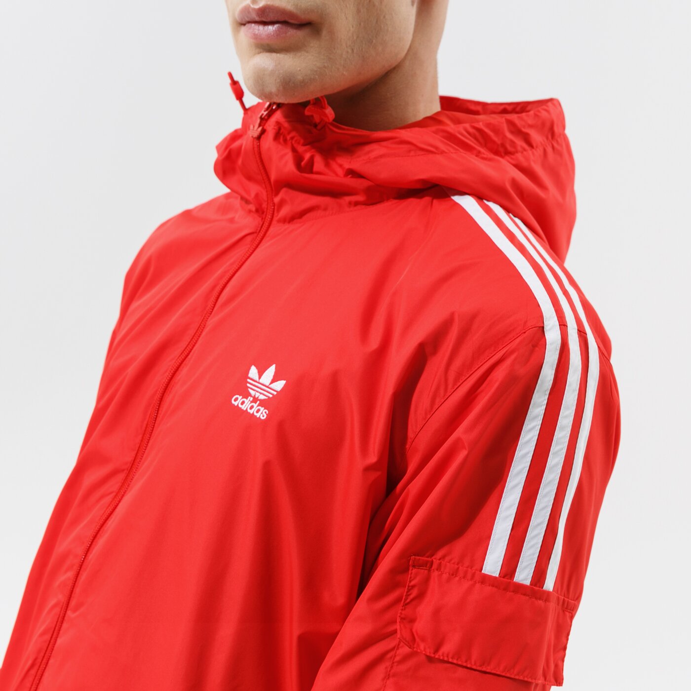Мъжко преходно яке ADIDAS ЯКЕ 3-STRIPES WB h06685 цвят червен