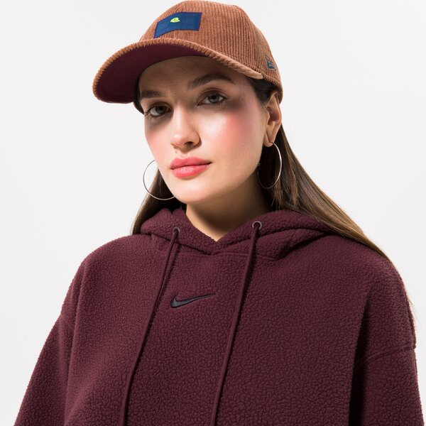 Дамски суичър NIKE СУИТЧЪР С КАЧУЛКА W NSW PLSH PO HOODIE dq6840-652 цвят бордо