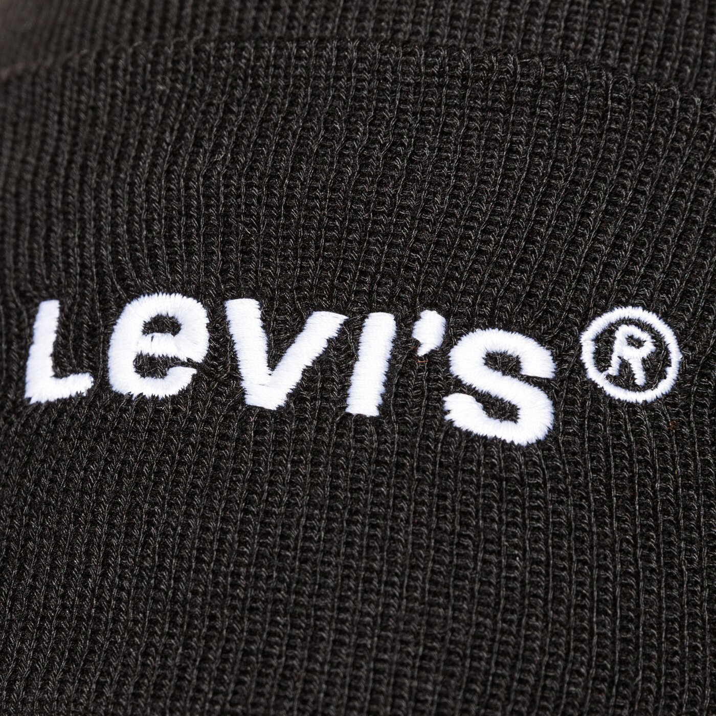 Дамска зимна шапка LEVI'S ЗИМНА ШАПКА WORDMARK BEANIE d55480006 цвят черен