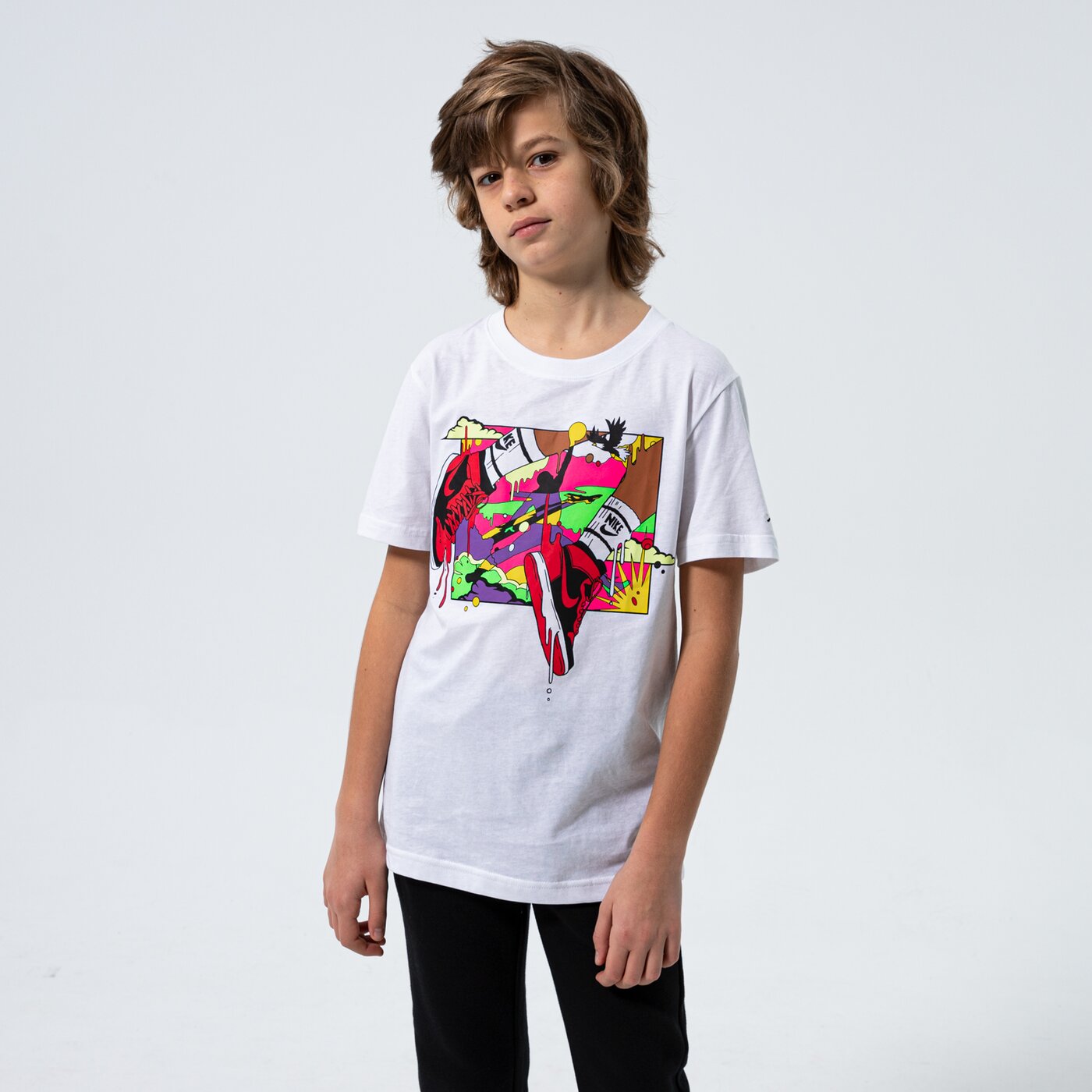 Детска тениска NIKE TSHIRT BOY 95b091001 цвят бял