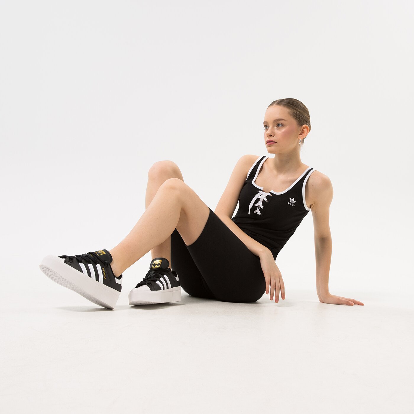 Дамски къси панталони ADIDAS RIB CYCLE SHORTS  hf7484 цвят черен