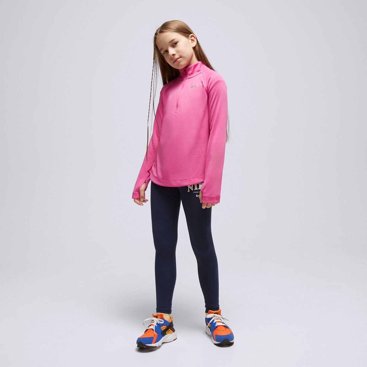 Детски суичър NIKE СУИТЧЪР (G)(F) LS HZ RUN ТОП BRPNK SWEATSHIRT dd7617-623 цвят розов