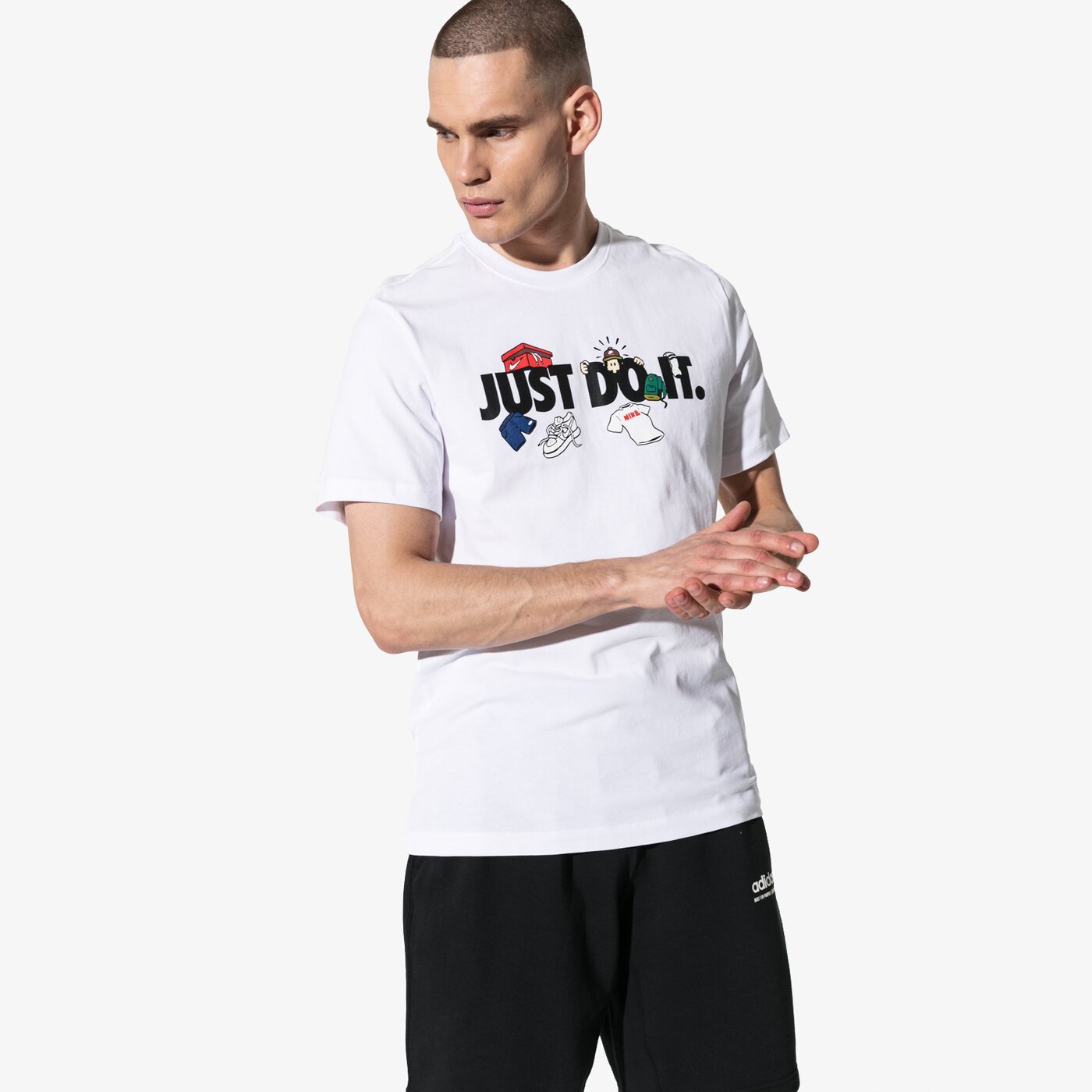 Мъжка тениска NIKE ТЕНИСКА SS M NSW TEE HYPE NIKE 2 SPORTSWEAR ar5077-100 цвят бял