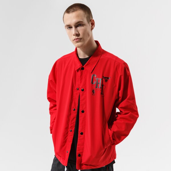 Мъжко преходно яке NIKE ЯКЕ CHI M NK JKT COACHES CTS 75 NBA db1433-657 цвят червен