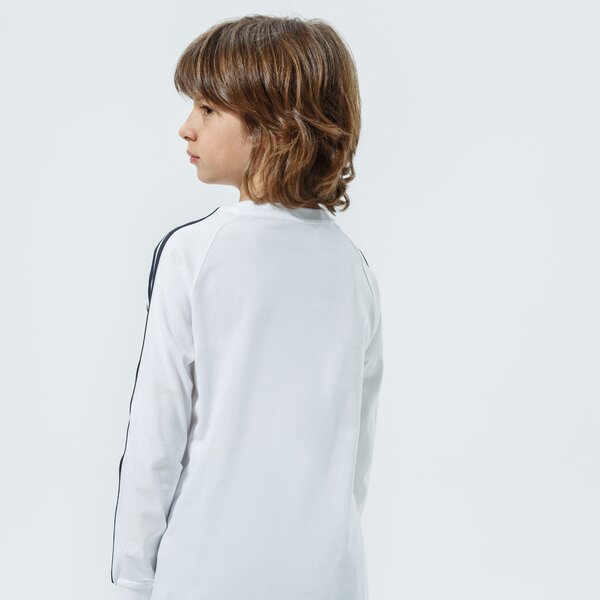 Детска тениска ADIDAS ТЕНИСКА 3STRIPES LS BOY dw9298 цвят бял