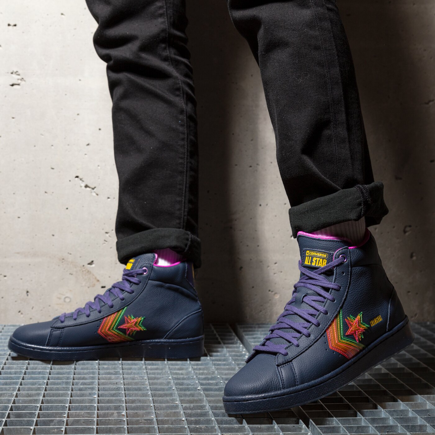 Мъжки маратонки CONVERSE PRO LEATHER (FOXING RAND+HEEL O'LAY) 170237c цвят черен