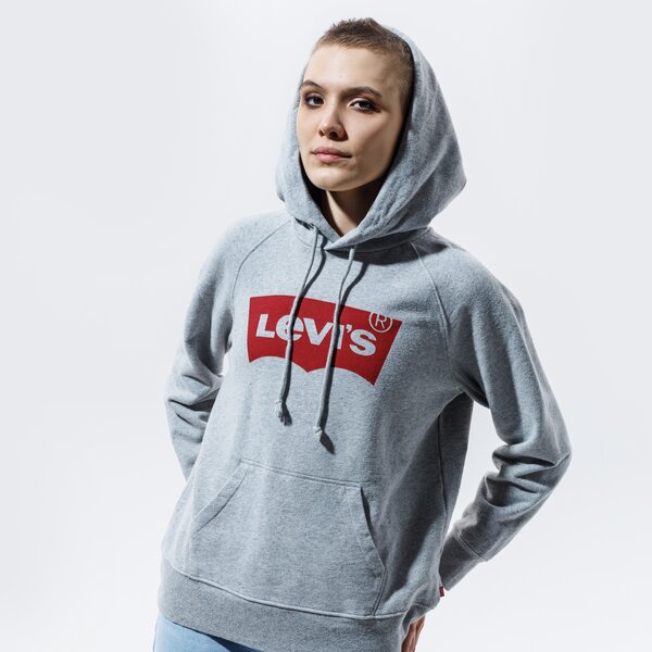Дамски суичър LEVI'S СУИТЧЪР С КАЧУЛКА GRAPHIC SPORT HOODIE 35946-0003 цвят сив
