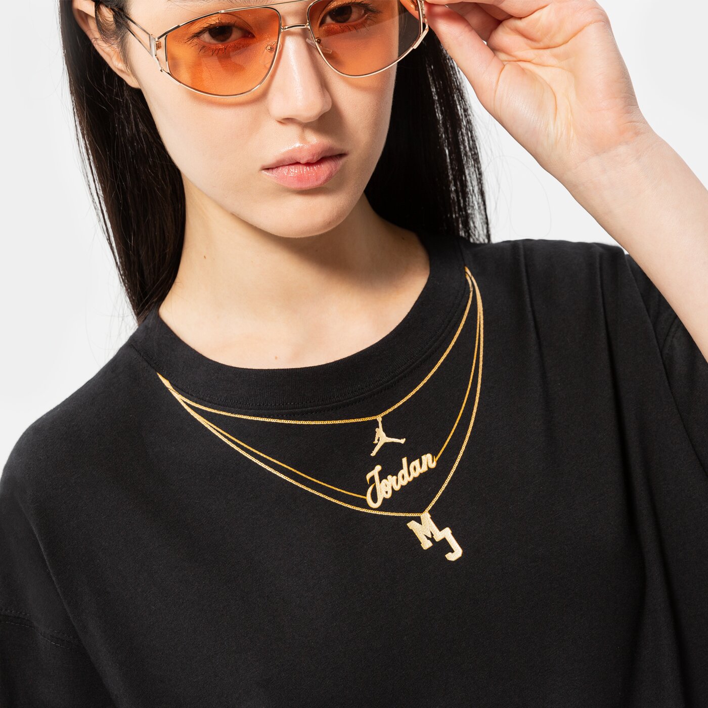 Дамска тениска JORDAN ТЕНИСКА W J HER CHAIN TEE CORE do5020-010 цвят черен