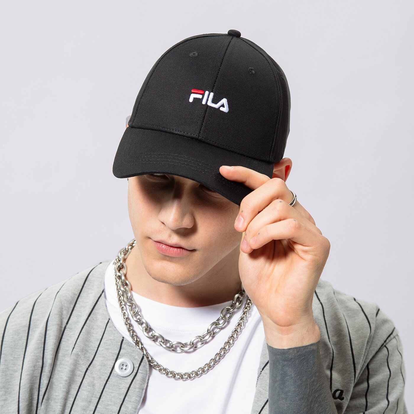 Дамска шапка с козирка FILA ШАПКА BASEBALL CAP xs23mig050001 цвят черен