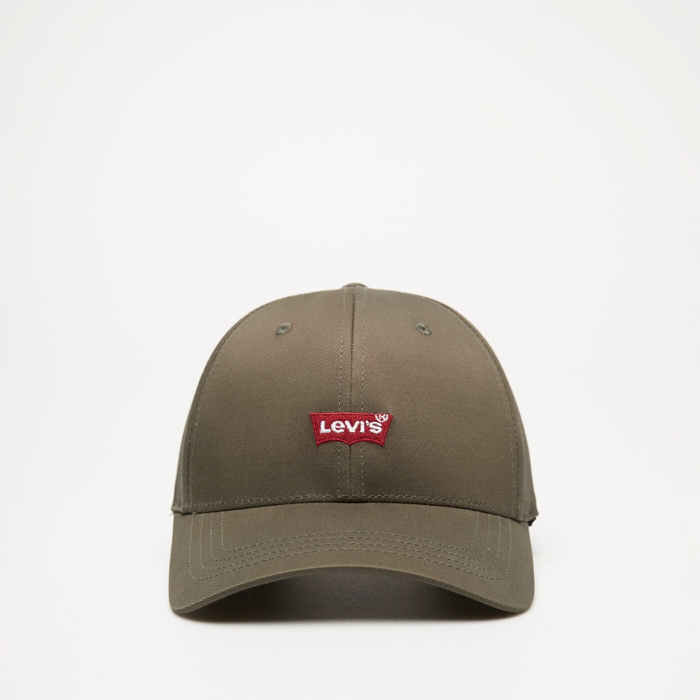 Дамска шапка с козирка LEVI'S ШАПКА HOUSEMARK FLEXFIT CAP d7723-0005 цвят зелен