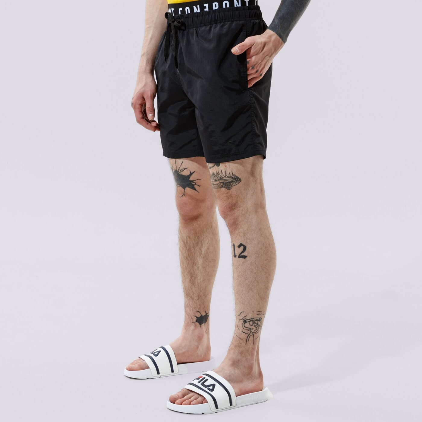 Мъжки къси панталони CONFRONT ШОРТИ SWIMM cf121szm13002 цвят черен