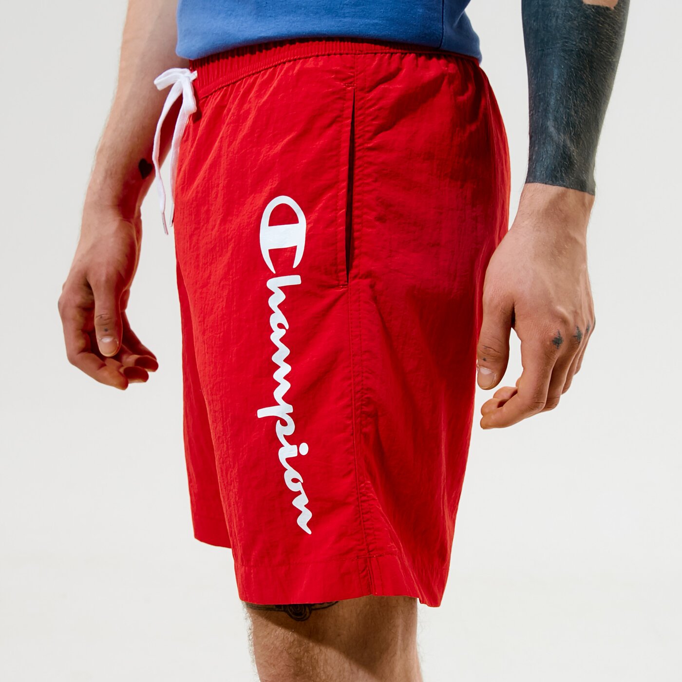 Мъжки къси панталони CHAMPION ШОРТИ BEACHSHORT 216068rs046 цвят червен