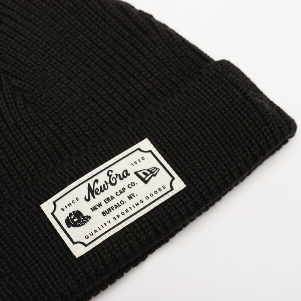 Мъжка зимна шапка NEW ERA ШАПКА NE PATCH BEANIE BLK NEW ERA BLK 60285039 цвят черен