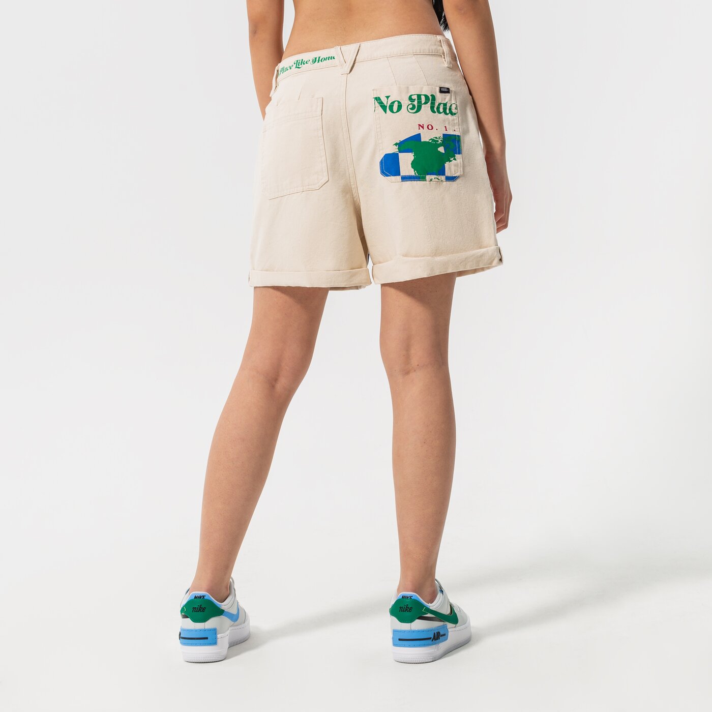 Дамски къси панталони VANS ШОРТИ ECO POSITIVITY SHORT vn0a5lhz7vj1 цвят бежов